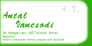 antal vancsodi business card